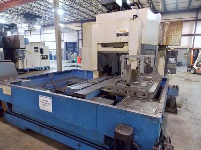 Mazak Versatech V-40 2APC, X83,Y57,Z25",5-Face,60ATC,40"Btwn,PC-Fus CNC,'99,#25057