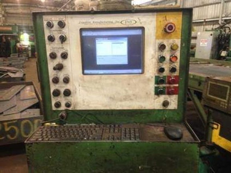 196 Ton Franklin Punch/Plasma, 72"W, 40' Infeed, Hypertherm HT4400 400 Amp, '03, #26284