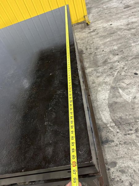 96" X 96" STEEL LAYOUT TABLE / PLATE ON HEAVY DUTY STORAGE RACK BASE: STOCK #11026