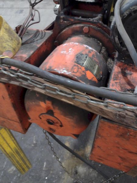 2000 LBS (1 TON) WRIGHT MODEL #W1 CABLE HOIST W/ POWERED TROLLEY: STOCK #18744