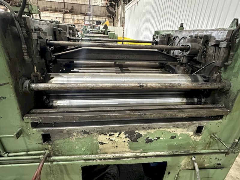 48" X 14 GAUGE AUTOMATIC FEED MODEL 13-32-48 13 ROLL STRAIGHTENER LEVELER: STOCK 19766