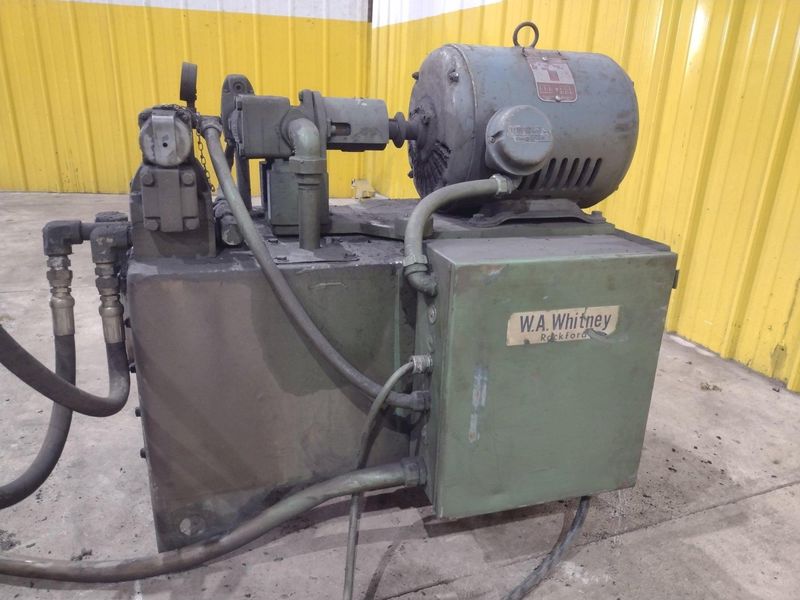 50 TON WA WHITNEY MODEL #664-138 HYDRAULIC 4 POST PRESS & SHEAR: STOCK #22907