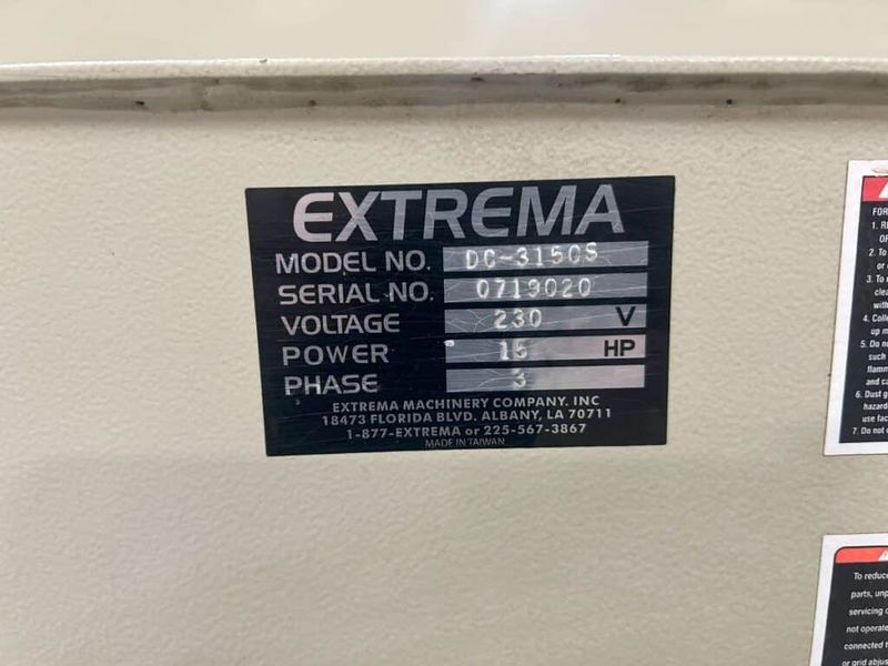 Extrema DC-3150S Typhoon 15HP Bag-House Dust Collector
