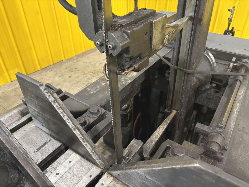 18” X 20” MARVEL MODEL #81/M4 AUTOMATIC MITRE HEAD VERTICAL BAND SAW & FEED TABLE: STOCK #23277
