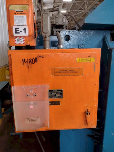 10' x 1/4" HTC MODEL 250-10A HYDRAULIC SHEAR: STOCK #19778