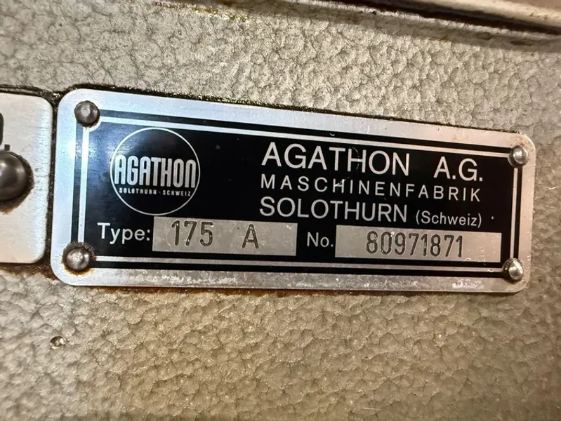 AGATHON 175A Precision Lapper Grinder SWISS #7891