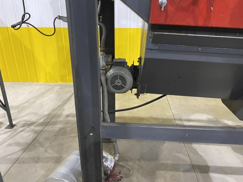 10 HP X 36" X 13"  ROSLER MODEL #JDBC-11/2 CONTINUOUS BARRELL BLASTING / AUTOMATIC PARTS DEBURRI