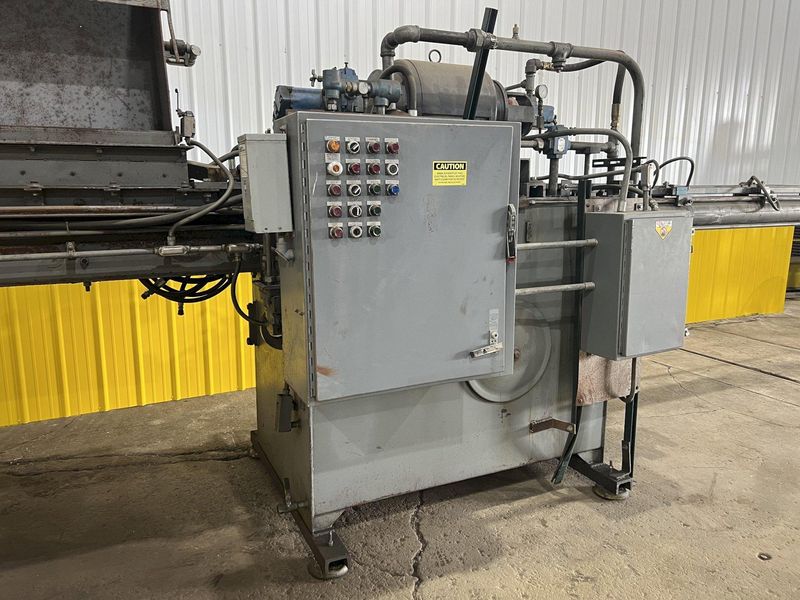 12" X 12" LOGEMANN MODEL #1212 HYDRAULIC SCRAP METAL BALER / BRIQUETTER: STOCK #11504