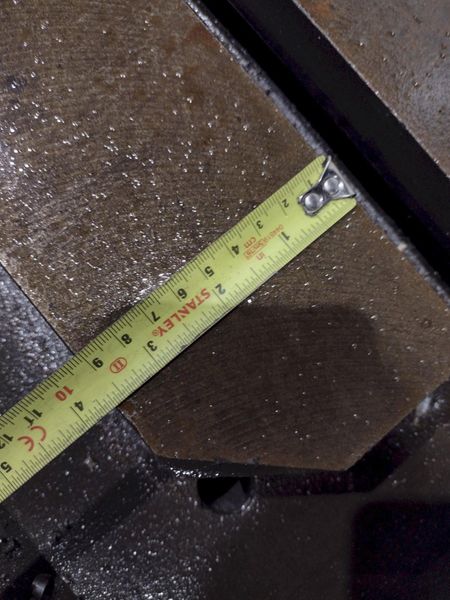 129" X 72" X 14" HIGH T-SLOTTED LAYOUT TABLE / BOLSTER PLATE: STOCK #22373