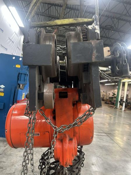 CM Powerstar 717202E 10 Ton Electric Chain Hoist w/ Manual Trolley