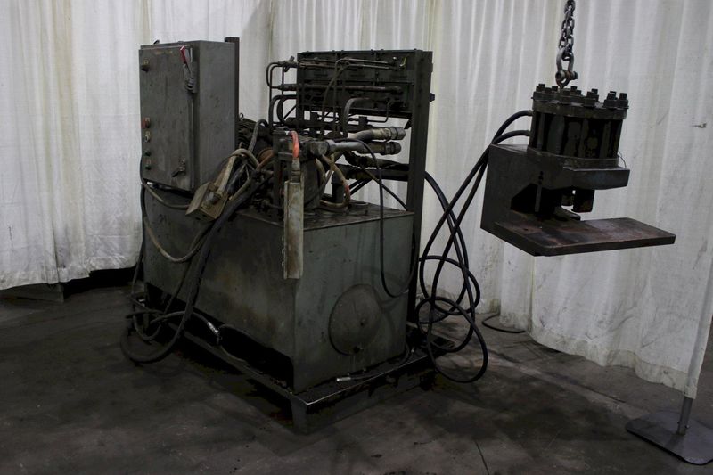 200 TON STONEGATE C FRAME HYDRAULIC FLANGE PUNCH: STOCK #71958