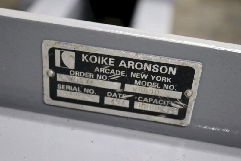 30 TON SET OF KOIKE ARONSON TANK TURNING ROLLS: STOCK #72748