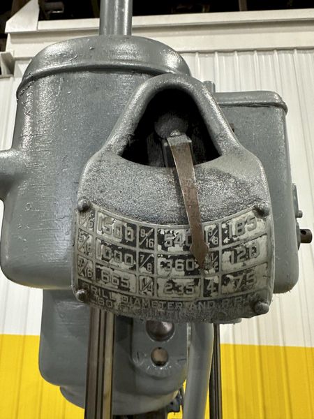 21" CINCINNATI BICKFORD SUPER SERVICE MODEL #21 SINGLE SPINDLE DRILL PRESS: STOCK #20046