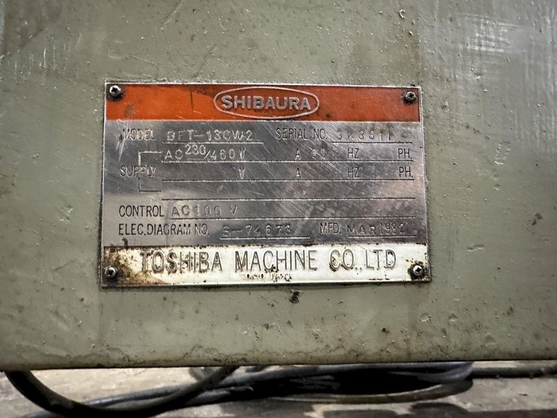 60" X 60" SHIBAURA MODEL #BFT-13CW2 T-SLOTTED ELECTRIC POWERED ROTARY TABLE: STOCK #19526