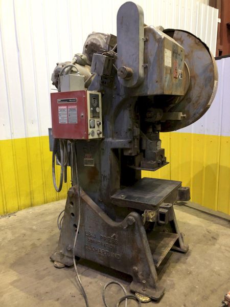 60 TON L & J MODEL #60 OBI FLYWHEL PRESS, 4" STROKE: STOCK #15363