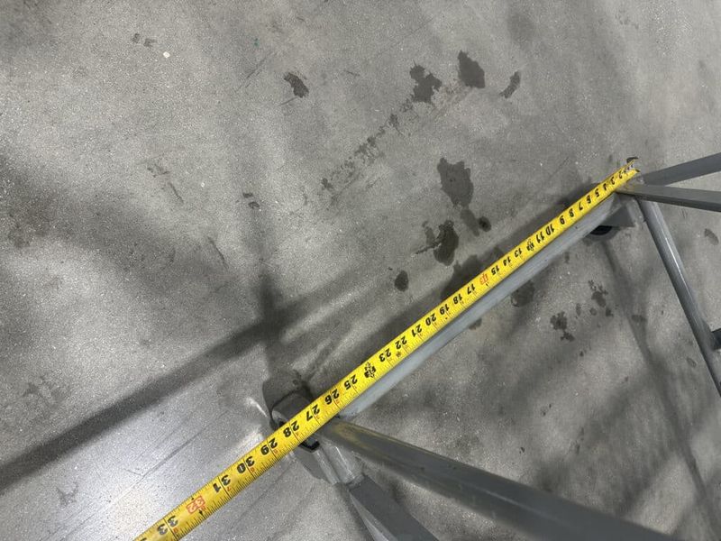 U-Line 4-Step Rolling Steel Staircase Ladder