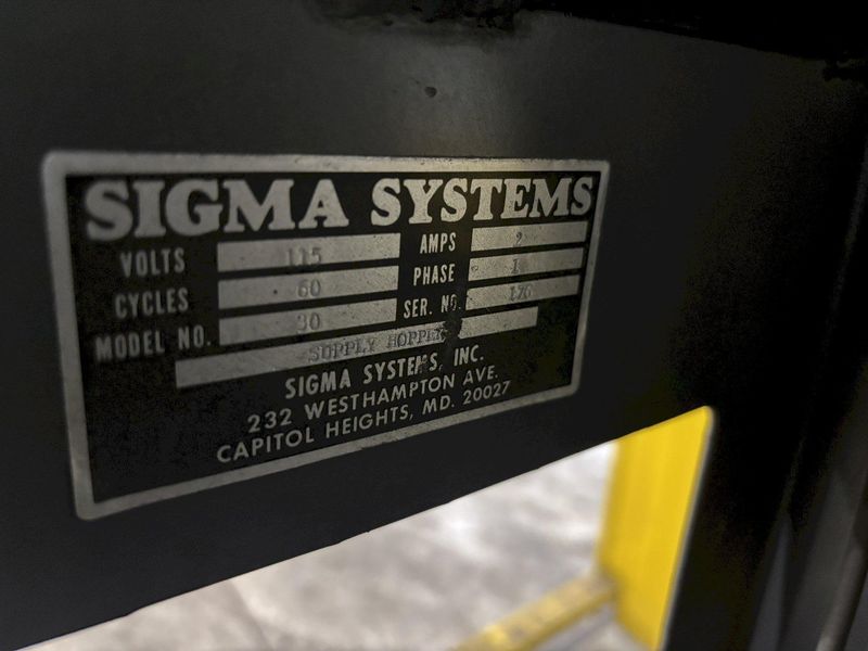 SIGMA SYTEMS HOPPER, BOWL FEEDER, & DIPLOMAT MODEL #110 ELECTRONIC COUNTER: STOCK #23081