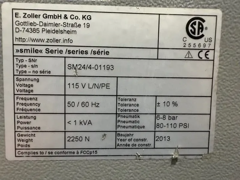 ZOLLER SMILE 400 Presetter 2013’ Pilot 2.0 German #7455