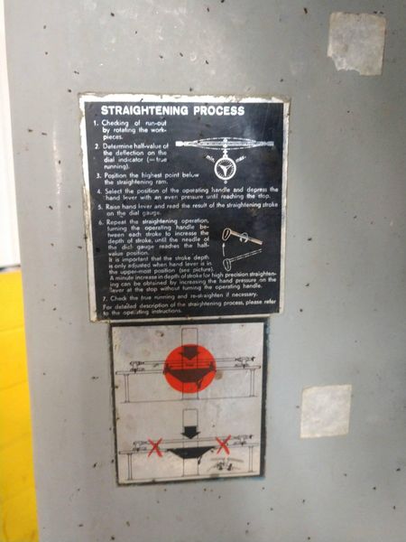 60 TON EITEL MODEL RP60 HYDRAULIC PRECISION STRAIGHTENING PRESS, 8" STROKE: STOCK #14296