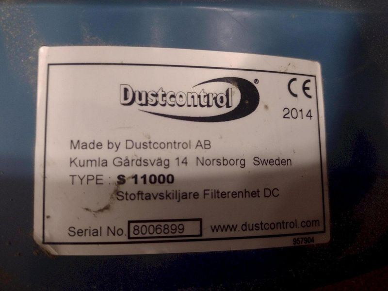 15 HP DUSTCONTROL MODEL #DC-11 & RAF-1600 DUST COLLECTOR SYSTEM: STOCK #17169