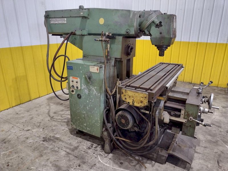 #2 CINCINNATI MODEL #207 HORIZONTAL MILL WITH VERTICAL TOOLMAKERS OVERARM: STOCK #22270