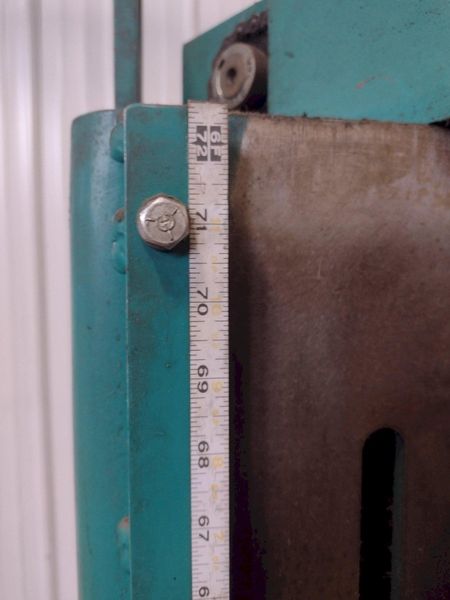 72" X 18 GA IOWA PRECISION MODEL WHISPER-LOC HYDRAULIC PITTSBURG SEAM CLOSURE MACHINE: STOCK #17