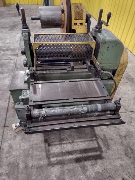 18" WIDE X 2,500 LBS YODER MODEL #M2 PULL THROUGH SLITTING LINE, INCLUDES UNCOILER, SLITTER & RE