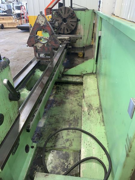25" X 120" DOALL ROMI MODEL 25H GAP BED ENGINE LATHE W/ 4" HOLE: STOCK #12892
