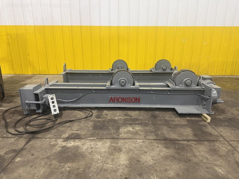 20,000 LB (10 TON) ARONSON MODEL #WRD10 POWERED TANK TURNING ROLLS, DRIVE & IDLER: YOBRO #25145