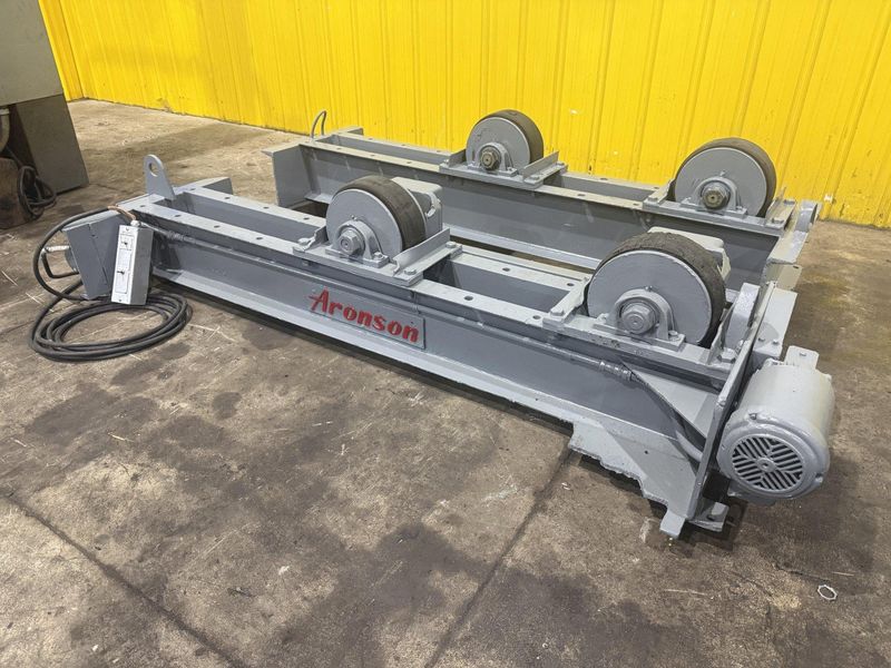 20,000 LB (10 TON) ARONSON MODEL #WRD10 POWERED TANK TURNING ROLLS, DRIVE & IDLER: YOBRO #25144