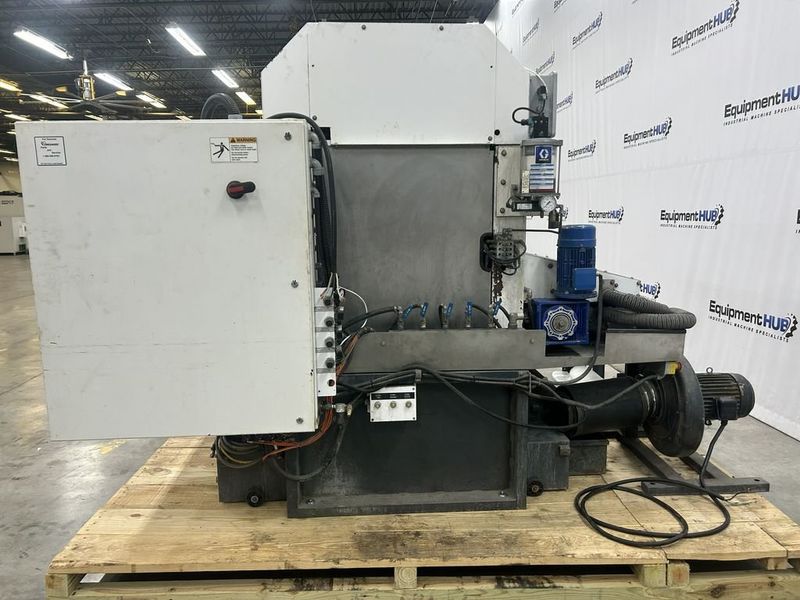 Timesavers Lynx 37MWT-DD-60 37″ 2-Head Wet Wide Belt Sander Deburring & Finishing Machine