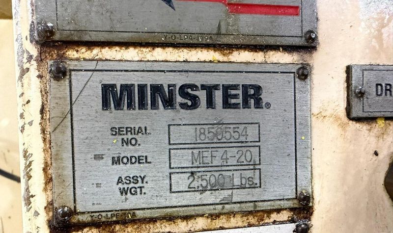 150-ton Minster "Piece-Maker" Back Geared Straight Side Press Model P2-150-60 For Sale, Year 199