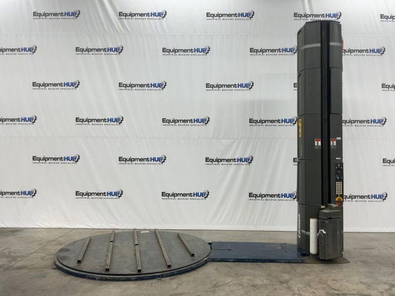 Lantech Q-300 3,500 lb Semi-Automatic Extended 12′ Height Pallet Stretch Wrapper, 8′ Turntable