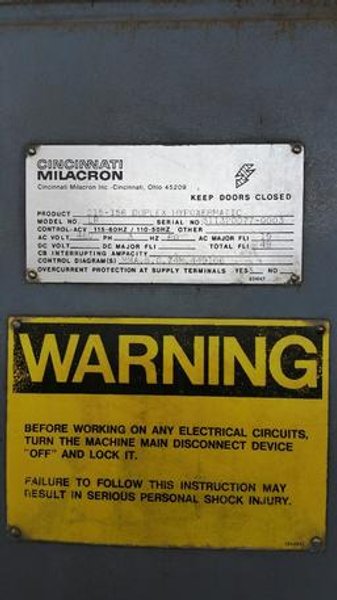 No. 215-156 Cincinnati Duplex Hypowermatic Horizontal Production Mill, 1977