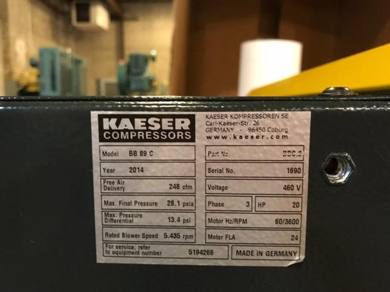 Kaeser 25 HP Blower Unit