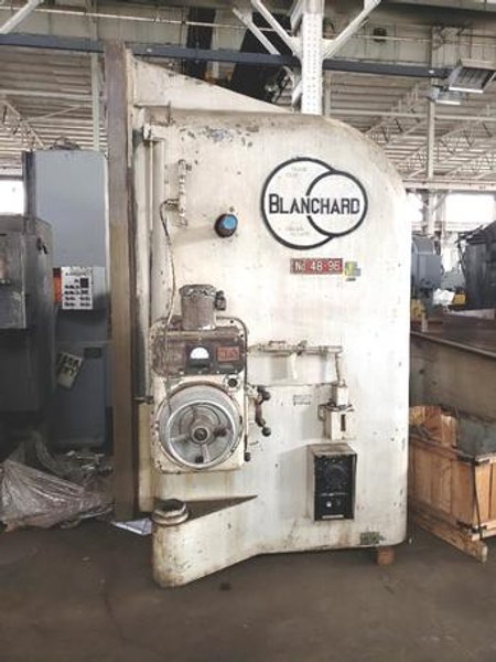 96" Blanchard #48D-96 Vertical Spindle Rotary Surface Grinder, '70, Warranty