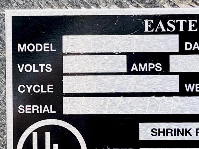 Eastey EM28T Manual L-Bar Sealer w/ Powered Take Away Conveyor