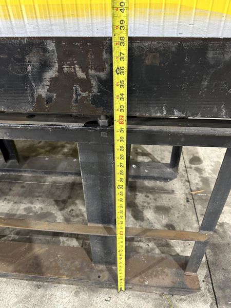 96" X 96" STEEL LAYOUT TABLE / PLATE ON HEAVY DUTY STORAGE RACK BASE: STOCK #11026