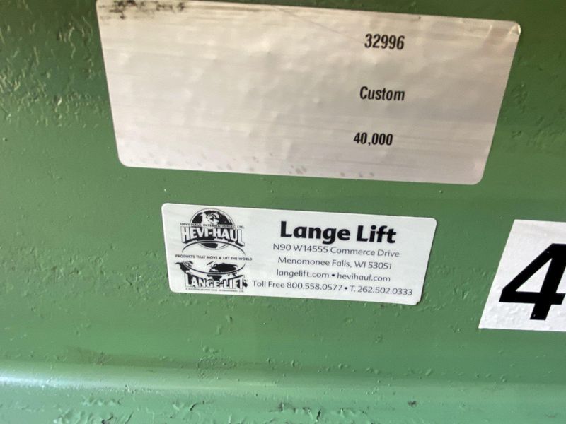 40,000 LBS X 10' X 7' LANGE-LIFT HEVI-HAUL HYDRAULIC SCISSOR LIFT TABLE WITH TILTING DECK: STOCK