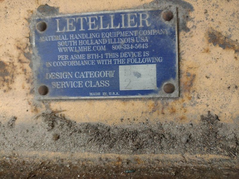5,500 LBS X 6' LETELLIER CRANE SPREADER BAR LIFTING BEAM: STOCK #22642