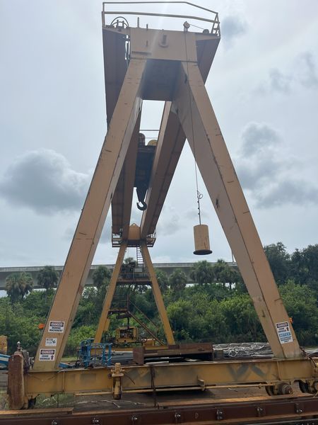 150 Ton Double Girder Mobile Gantry Crane 58′ Wide 30′ High Clearance