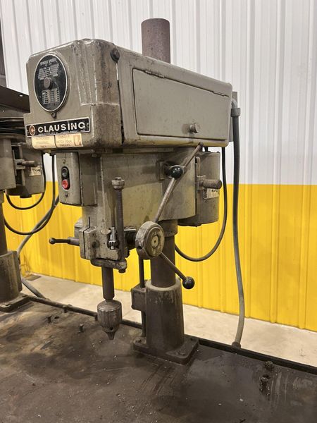 3-HEAD CLAUSING MODEL #1657 GANG DRILL W/ WORK TABLE: STOCK #20866