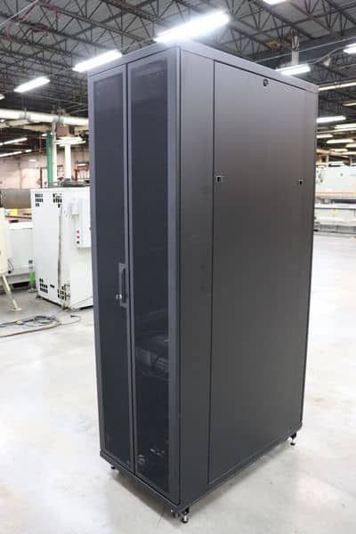 APC Server Rack w/ Components, Occ Fiber Box, Sonology NAS, HP, DLI Power Switch, Unifi Switch 24 Port