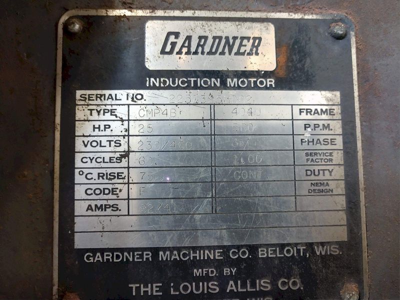 36" GARDNER MODEL #2V36M36 VERTICAL DOUBLE DISC SPRING GRINDER: STOCK 14953