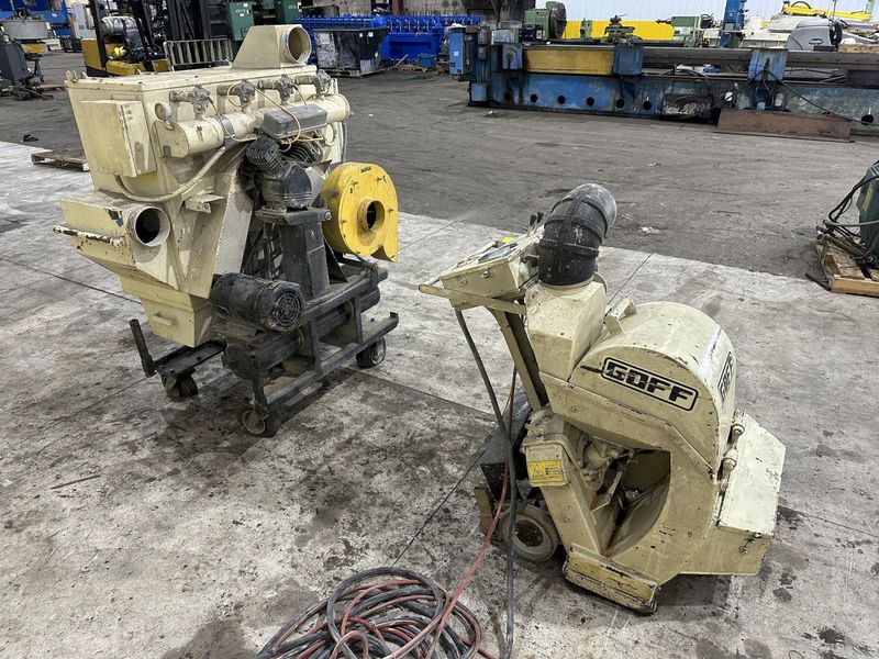 13" WIDE X 15 HP GOFF MODEL #15E13 PORTABLE SURFACE & FLOOR SHOT BLASTER & DUST COLLECTOR: STOCK
