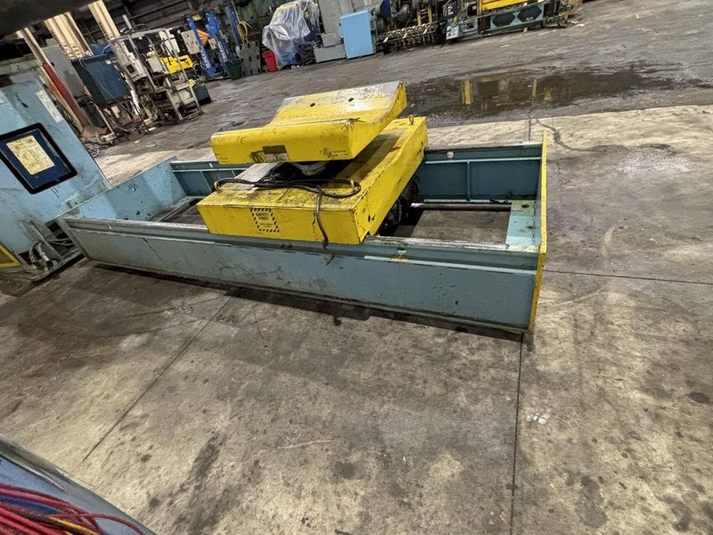 20,000 LBS X 60" ASC MODEL 20/25W DOUBLE END MOTORIZED COIL REEL UNCOILER WITH ASC 30M COIL CAR: