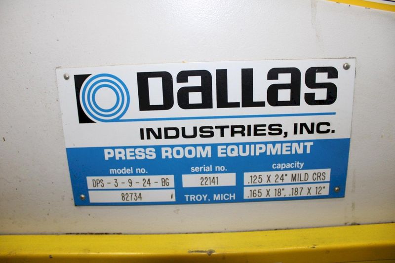 8000 LB X 24" X .125" DALLAS / COE SERVO FEED LINE