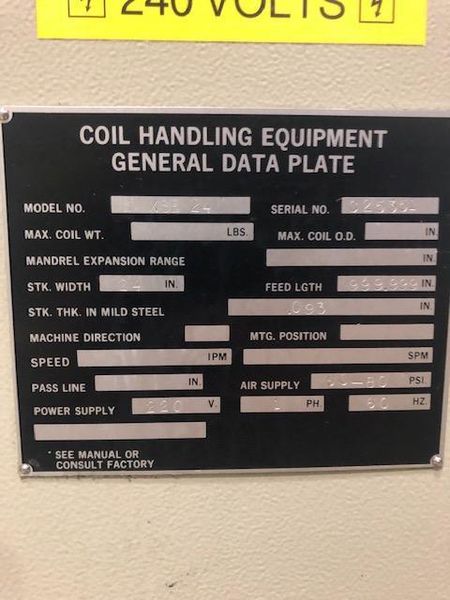 10,000Lb x 24" x .067" Cooper Weymouth Peterson Servo Feed Line