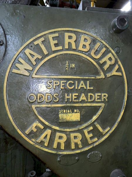 1/2' WATERBURY FARREL OPEN DIE DOUBLE STROKE HEADER: STK 71459
