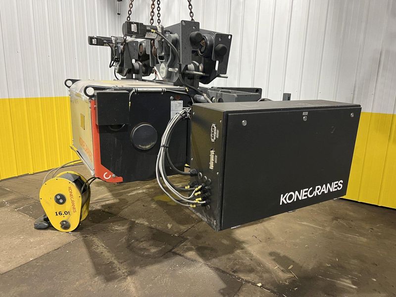 17.5 TON (2014) KONE-CRANES MODEL #CXT60410160P75GGN0S SINGLE GIRDER OVERHEAD CRANE HOIST & TROL